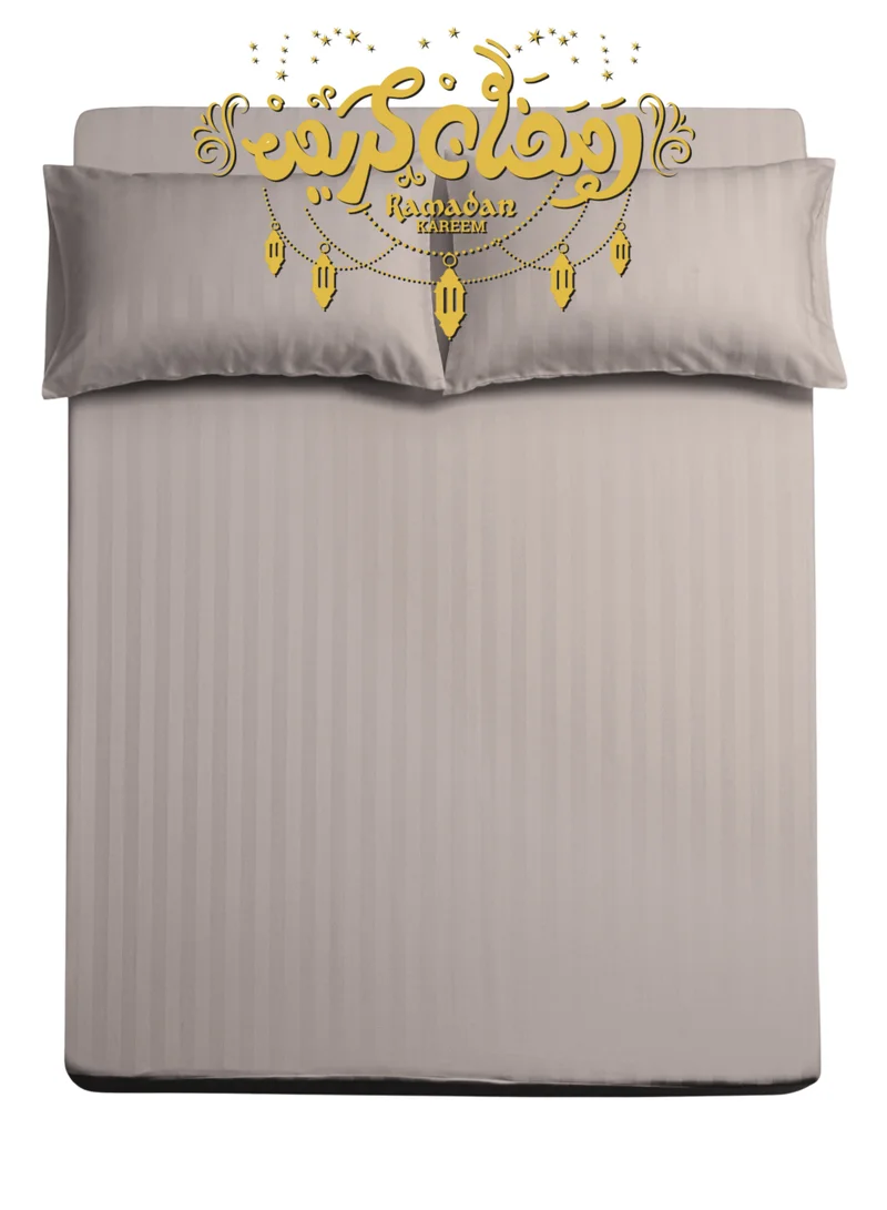 Master Home Textile King Microfiber Sheet Set, King Size 3 Pieces, Hotel Stripes design